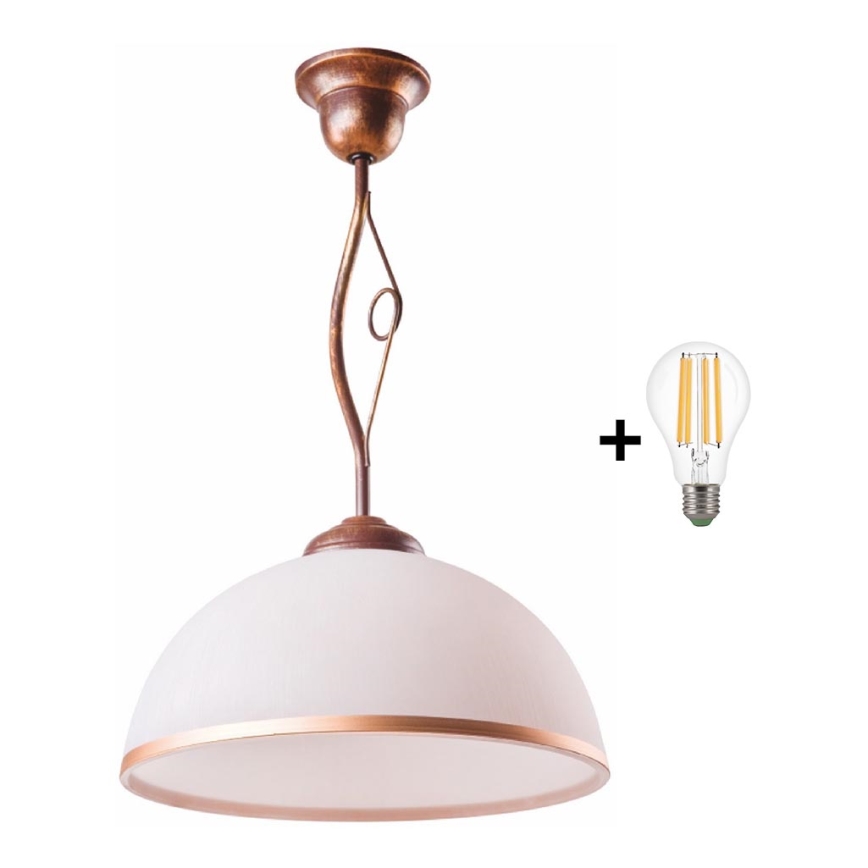 Brilagi - LED Lestenec na drogu ANTICO 1xE27/60W/230V bronasta patina