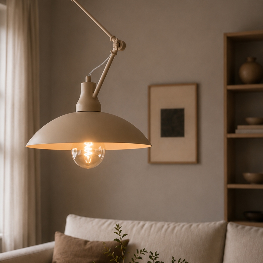 Brilagi - LED lestenec na drogu IRONBEAM 1xE27/60W/230V bež