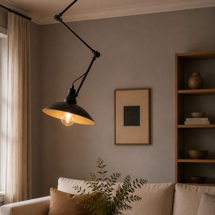 Brilagi - LED lestenec na drogu IRONBEAM 1xE27/60W/230V črna