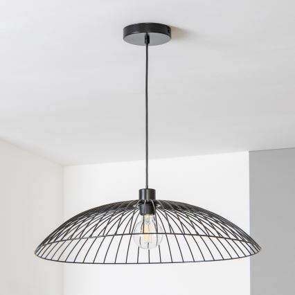 Brilagi - LED lestenec na jeklenem kablu CERIA WIRE 1xE27/40W/230V Ø 60 cm črna