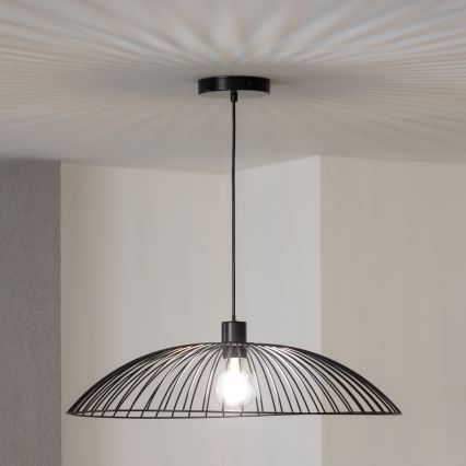 Brilagi - LED lestenec na jeklenem kablu CERIA WIRE 1xE27/40W/230V Ø 60 cm črna
