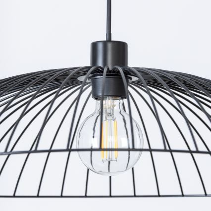 Brilagi - LED lestenec na jeklenem kablu CERIA WIRE 1xE27/40W/230V Ø 60 cm črna