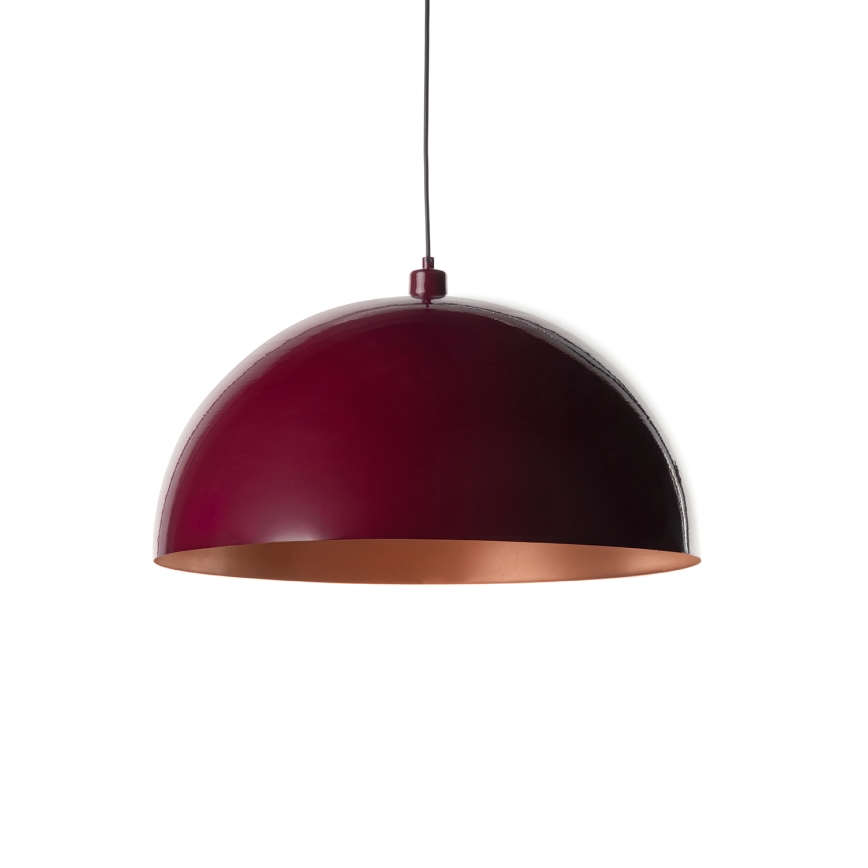 Brilagi - LED lestenec na jeklenem kablu METALO 1xE27/40W/230V premer 60 cm bordo/bakrena