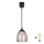Brilagi - LED lestenec na jeklenem kablu RETRO GLASS 1xE27/60W/230V, premer 17 cm, črna/dimno bež