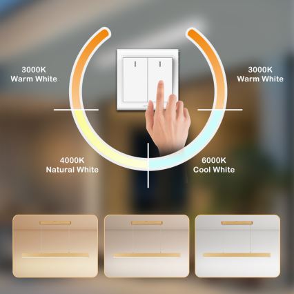 Brilagi - LED lestenec na jeklenem kablu SLEEKLINE LED/40W/230V 3000/4500/6000K dekor hrasta