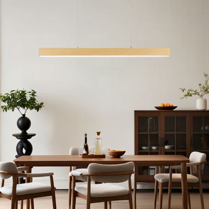 Brilagi - LED lestenec na jeklenem kablu SLEEKLINE LED/40W/230V 3000/4500/6000K dekor hrasta