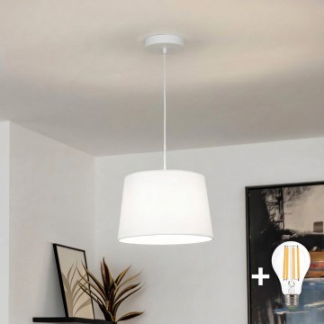 Brilagi - LED lestenec na jeklenem lanku CERIA 1xE27/40W/230V premer 30 cm bela
