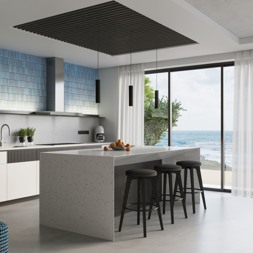 Brilagi - LED lestenec na jeklenem lanku CRESTO 1xGU10/10W/230V črna