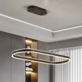 Brilagi - LED lestenec na jeklenem lanku PONDIE LED/43W/230V 80x30 cm črna