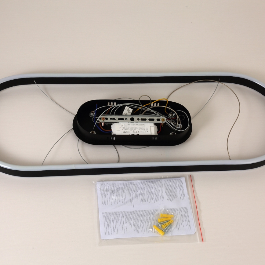 Brilagi - LED lestenec na jeklenem lanku PONDIE LED/43W/230V 80x30 cm črna