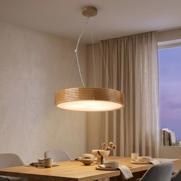 Brilagi - LED lestenec na jekleni vrvici CARVALHO MODERN 3xE27/60W/230V hrast, premer 47,5 cm