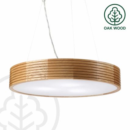 Brilagi - LED lestenec na jekleni vrvici CARVALHO MODERN 3xE27/60W/230V hrast, premer 47,5 cm