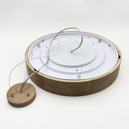 Brilagi - LED lestenec na jekleni vrvici CARVALHO MODERN 3xE27/60W/230V hrast, premer 47,5 cm