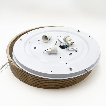 Brilagi - LED lestenec na jekleni vrvici CARVALHO MODERN 3xE27/60W/230V hrast, premer 47,5 cm