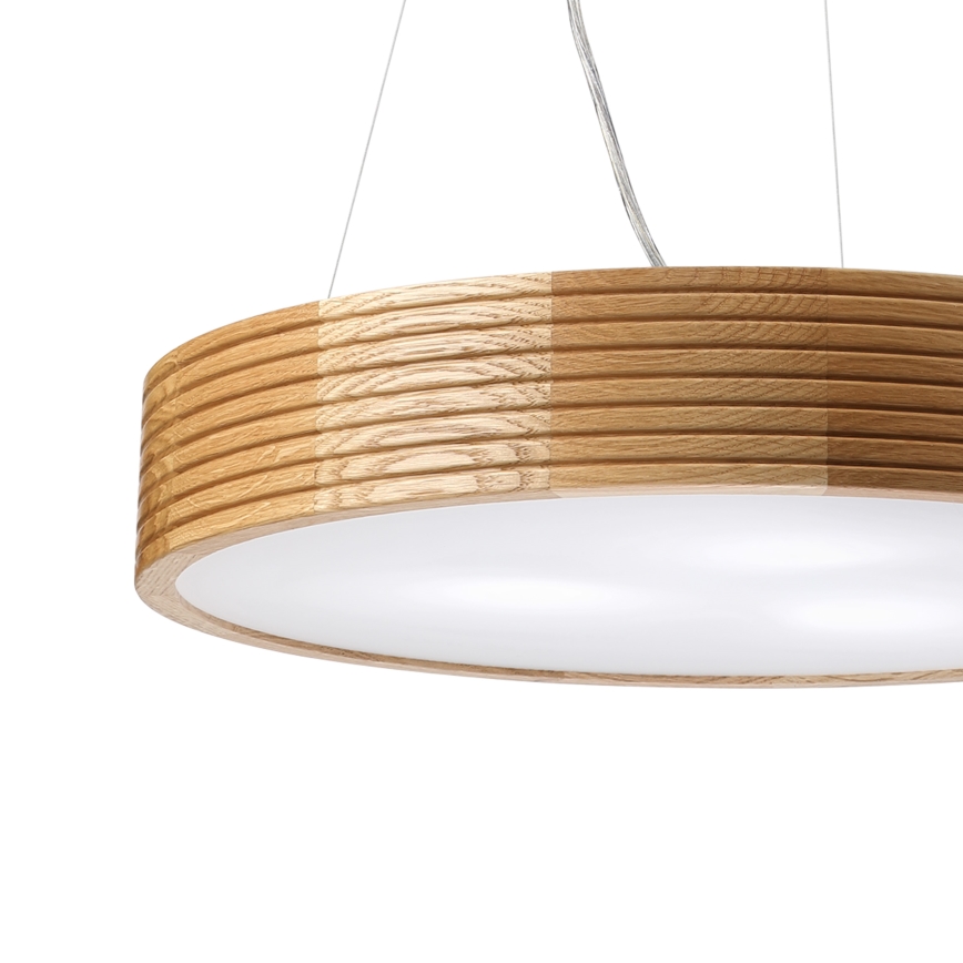Brilagi - LED lestenec na jekleni vrvici CARVALHO MODERN 3xE27/60W/230V hrast, premer 47,5 cm