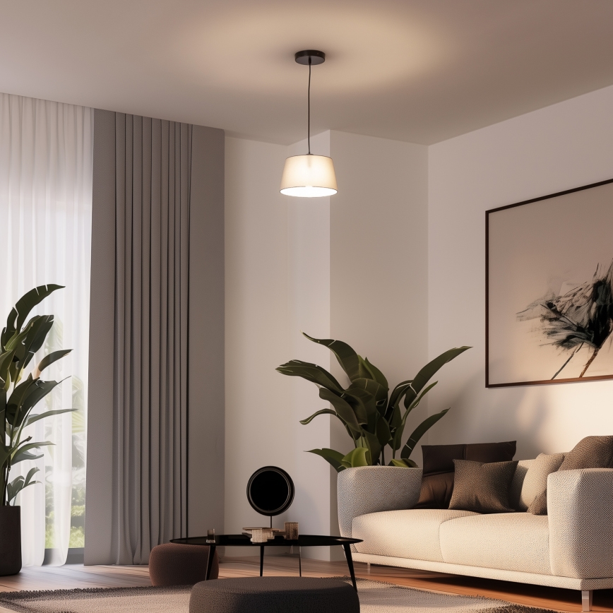 Brilagi - LED lestenec na jekleni vrvici CERIA 1xE27/40W/230V premer 25 cm siva