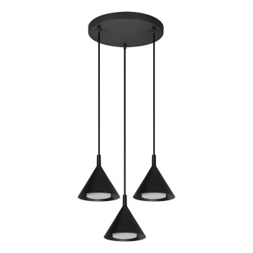 BRILAGI - LED Lestenec na jekleni vrvici CONE TRIPLE ROUND 3xGX53/15W/230V črna