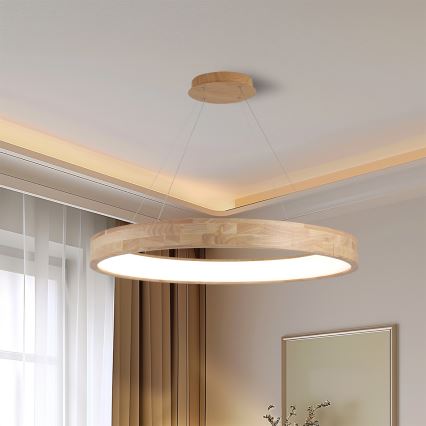 Brilagi - LED lestenec na kablu FALCON WOOD LED/60W/230V 3000/4000/6000K, premer 80 cm, les