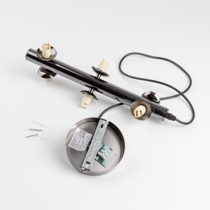 Brilagi - LED lestenec na jekleni vrvici MILLA 6xG9/3W/230V črni krom/dimno steklo