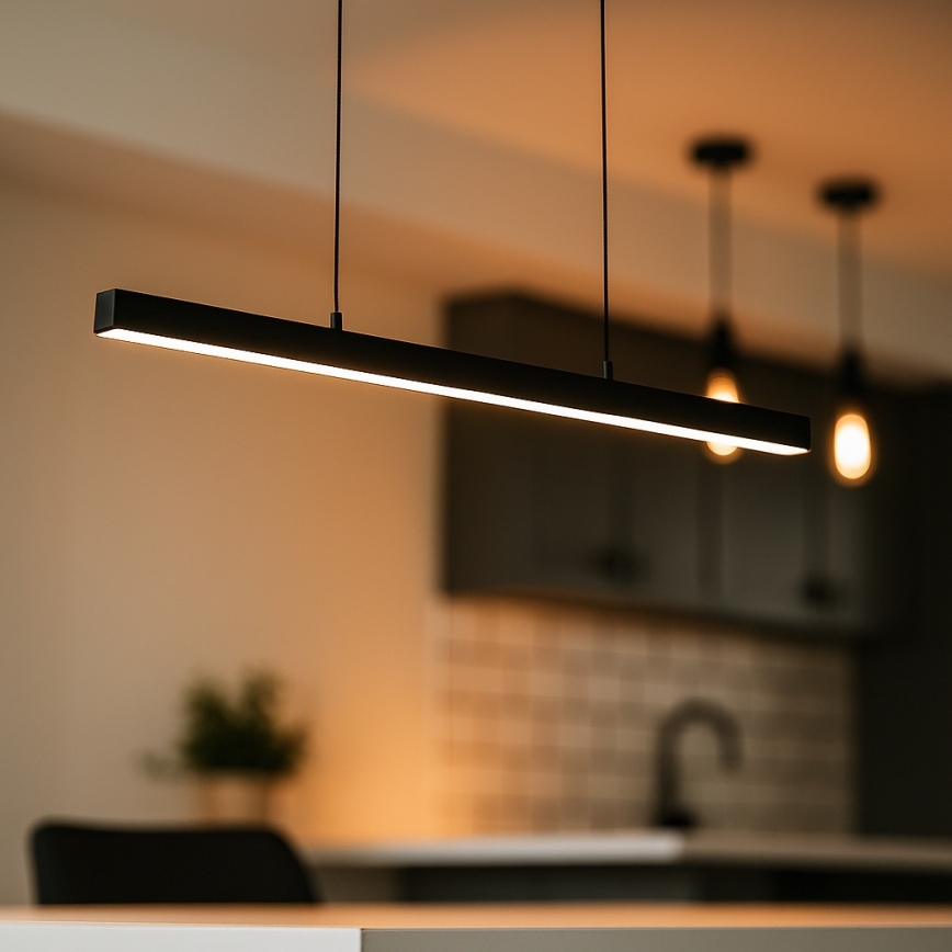 BRILAGI - LED lestenec na jekleni vrvici PAXIS LED/30W/230V 120 cm črna