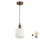 Brilagi - LED lestenec na jekleni vrvici RETRO GLASS 1xE27/60W/230V Ø 13 cm bakrena/bela