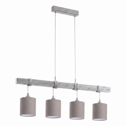 Brilagi - LED lestenec na jekleni žici NUBILA 4xE27/60W/230V siva/antracit