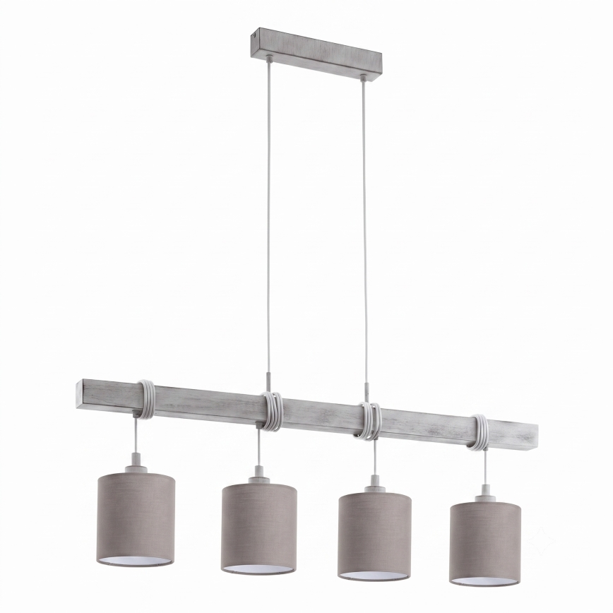 Brilagi - LED lestenec na jekleni žici NUBILA 4xE27/60W/230V siva/antracit