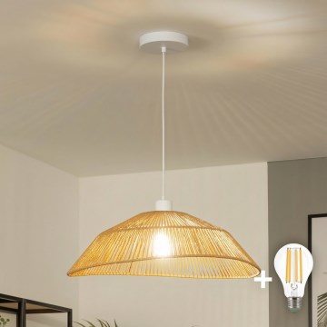 Brilagi - LED lestenec na kabelu CERIA BOHO 1xE27/40W/230V premer 50 cm rjava