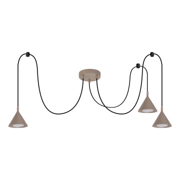 BRILAGI - LED Lestenec na kabelu CONE TRIPLE SPIDER 3xGX53/15W/230V bež