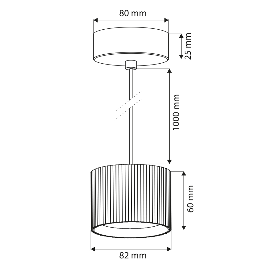 Brilagi - LED Lestenec na kabelu STRIPY 1xGX53/15W/230V črn
