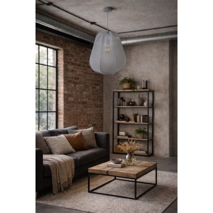 Brilagi - LED lestenec na kablu ARVEN 1xE27/8W/230V, premer 37 cm, siva