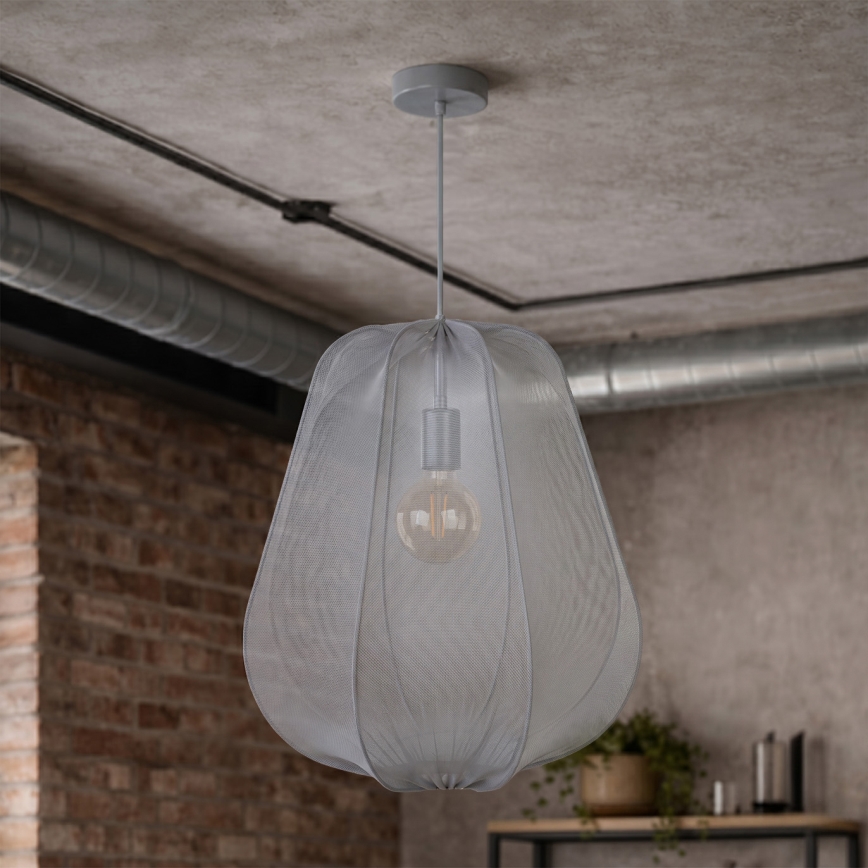 Brilagi - LED lestenec na kablu ARVEN 1xE27/8W/230V, premer 37 cm, siva