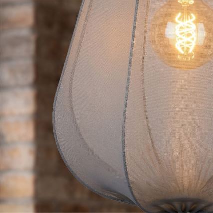Brilagi - LED lestenec na kablu ARVEN 1xE27/8W/230V, premer 37 cm, siva