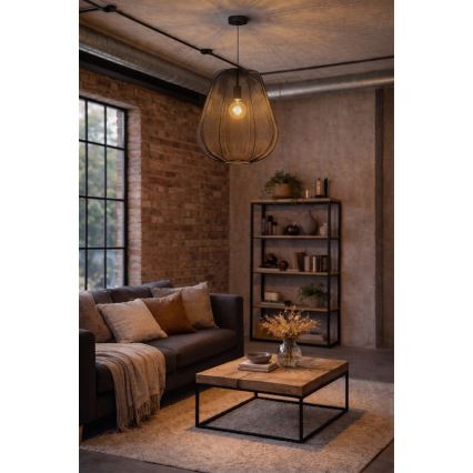 Brilagi - LED lestenec na kablu ARVEN 1xE27/8W/230V Ø 37 cm črna