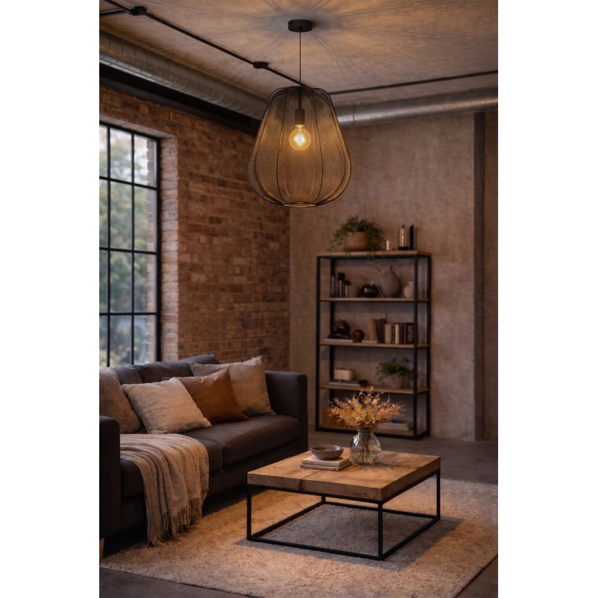 Brilagi - LED lestenec na kablu ARVEN 1xE27/8W/230V Ø 37 cm črna