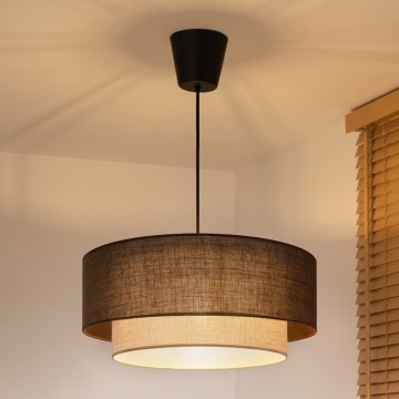 Brilagi - LED lestenec na kablu BOHO ECO 1xE27/10W/230V Ø 40 cm rjava/kremna