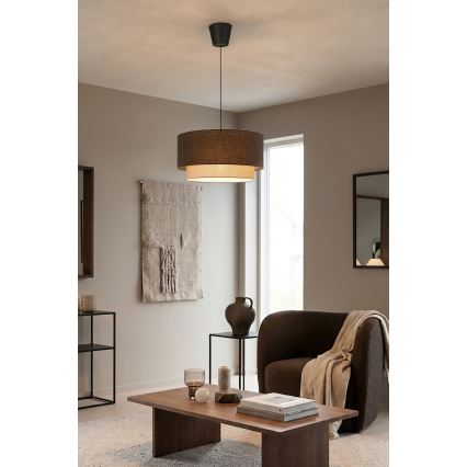 Brilagi - LED lestenec na kablu BOHO ECO 1xE27/10W/230V Ø 40 cm rjava/kremna
