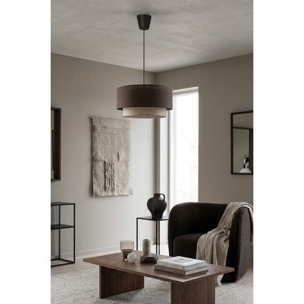 Brilagi - LED lestenec na kablu BOHO ECO 1xE27/10W/230V Ø 40 cm rjava/kremna