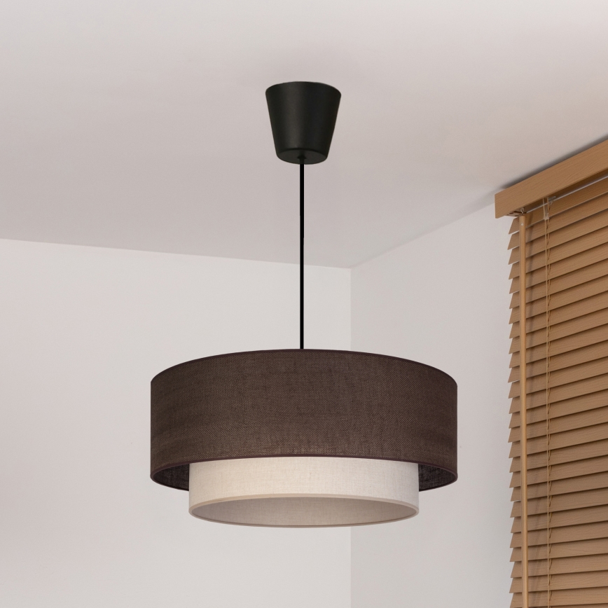Brilagi - LED lestenec na kablu BOHO ECO 1xE27/10W/230V Ø 40 cm rjava/kremna