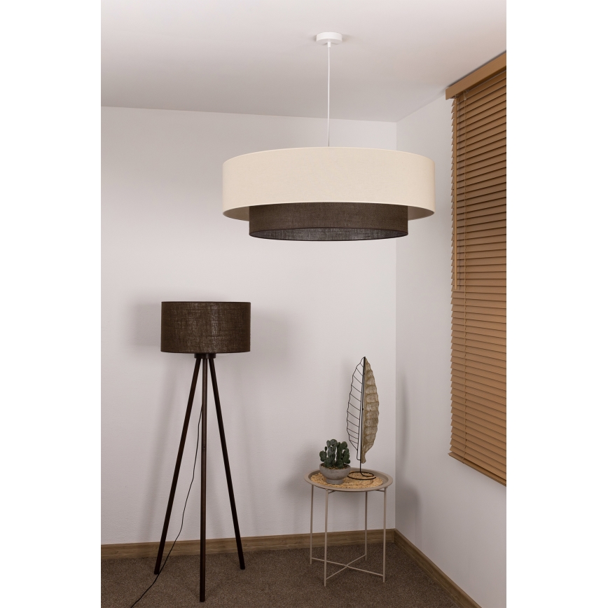 Brilagi - LED lestenec na kablu BOHO STYLE 3xE27/15W/230V premer 80 cm kremasta/rjava