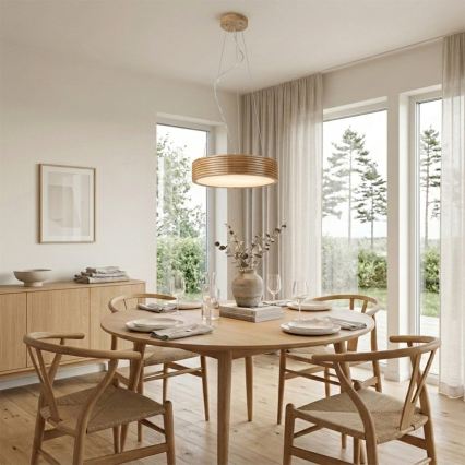 Brilagi - LED lestenec na kablu CARVALHO MODERN 2xE27/60W/230V, hrast, premer 37,5 cm