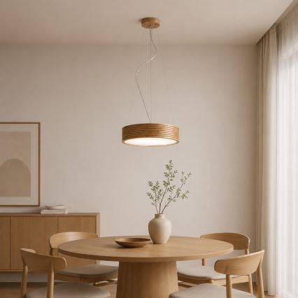 Brilagi - LED lestenec na kablu CARVALHO MODERN 2xE27/60W/230V, hrast, premer 37,5 cm