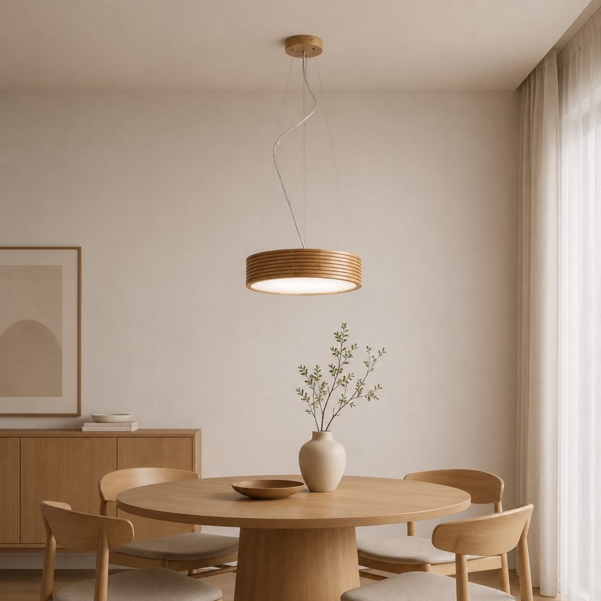 Brilagi - LED lestenec na kablu CARVALHO MODERN 2xE27/60W/230V, hrast, premer 37,5 cm