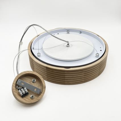 Brilagi - LED lestenec na kablu CARVALHO MODERN 2xE27/60W/230V, hrast, premer 37,5 cm