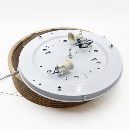 Brilagi - LED lestenec na kablu CARVALHO MODERN 2xE27/60W/230V, hrast, premer 37,5 cm