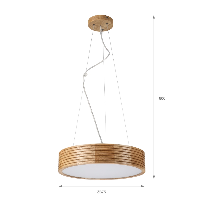 Brilagi - LED lestenec na kablu CARVALHO MODERN 2xE27/60W/230V, hrast, premer 37,5 cm