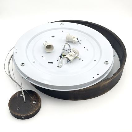 Brilagi - LED lestenec na kablu CARVALHO SMOKEY 3xE27/60W/230V hrast premer 47,5 cm