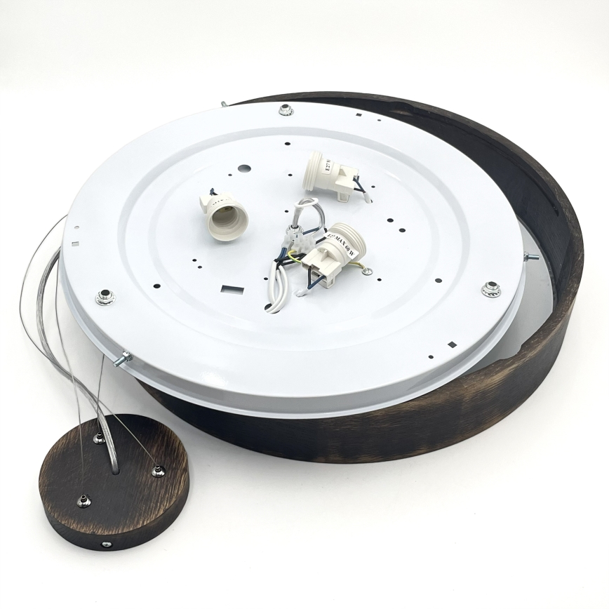 Brilagi - LED lestenec na kablu CARVALHO SMOKEY 3xE27/60W/230V hrast premer 47,5 cm