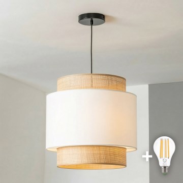 Brilagi - LED lestenec na kablu CERIA 1xE27/40W/230V premer 40 cm črna/bež/bela