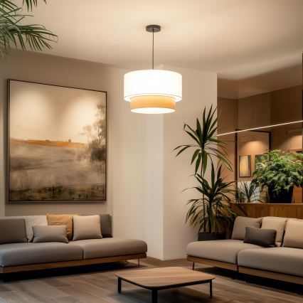 Brilagi - LED lestenec na kablu CERIA 1xE27/40W/230V premer 50 cm bela/bež